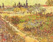 Vincent Van Gogh Garden in Bloom, Arles Norge oil painting reproduction